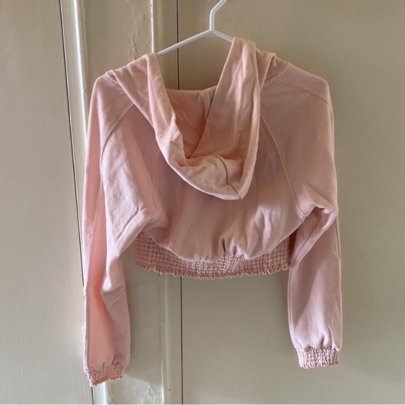 Light Pink Cropped Zip-Up Hoodie from Streetwear Society - Picture 3 of 3